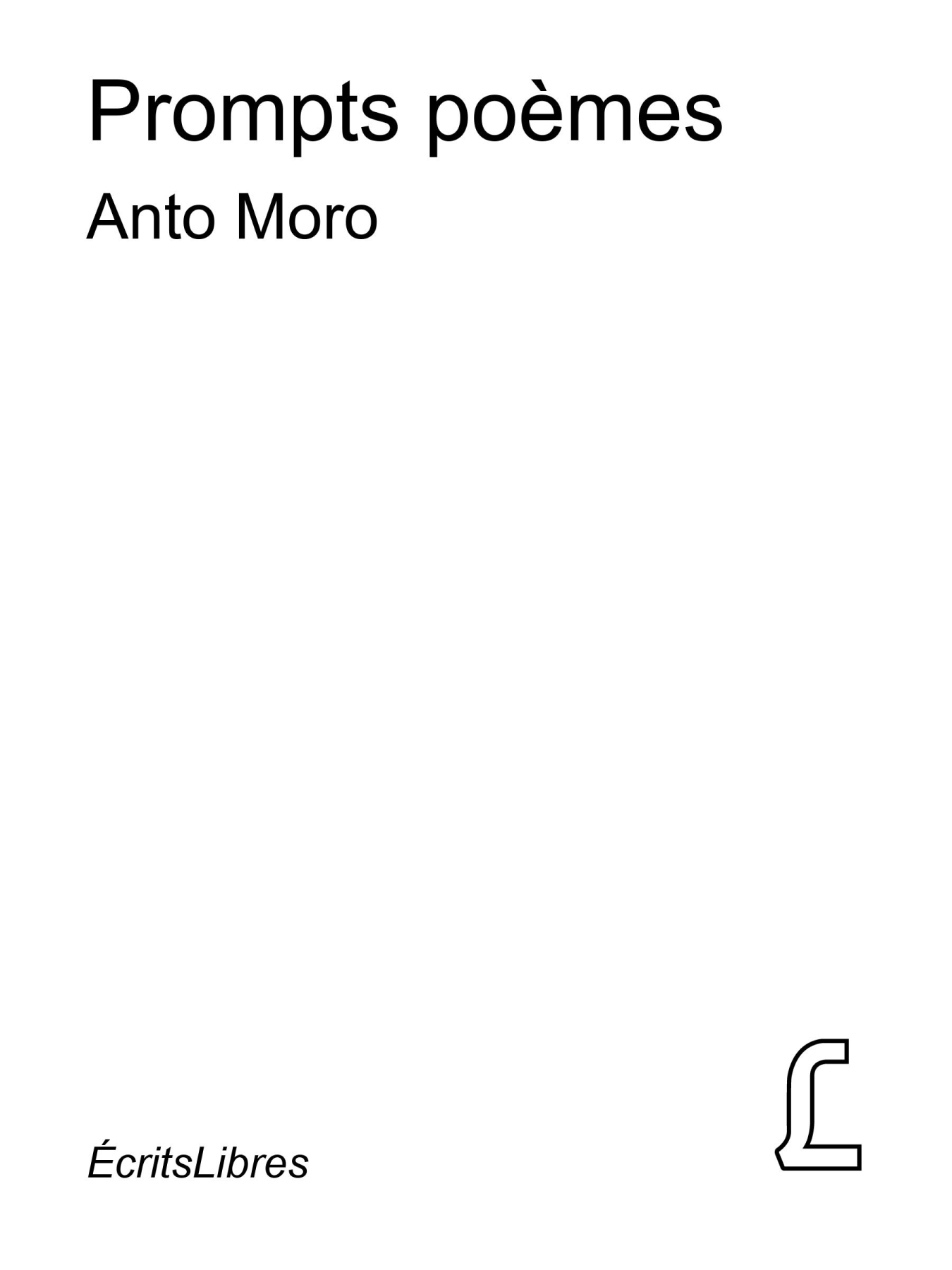 Recto cover of Prompts poèmes